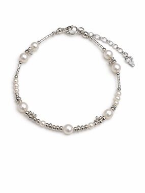 Freshwater Pearl Silver Blossom Bracelet